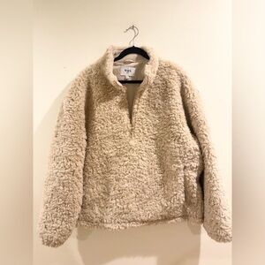 Wax London Trimms Fleece Quarter-Zip Pullover Jacket XL